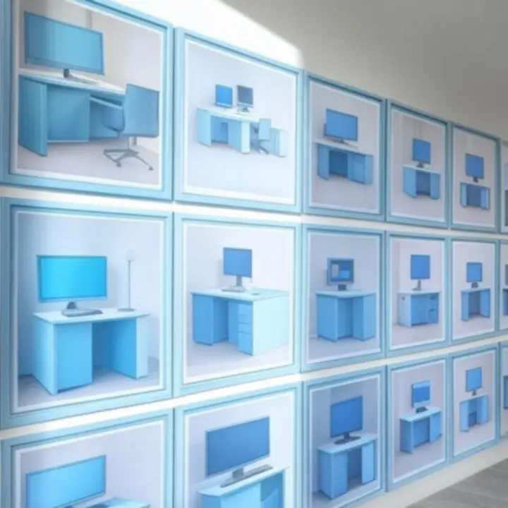 Galeria różnych stanowisk komputerowych przygotowanych przez klientów