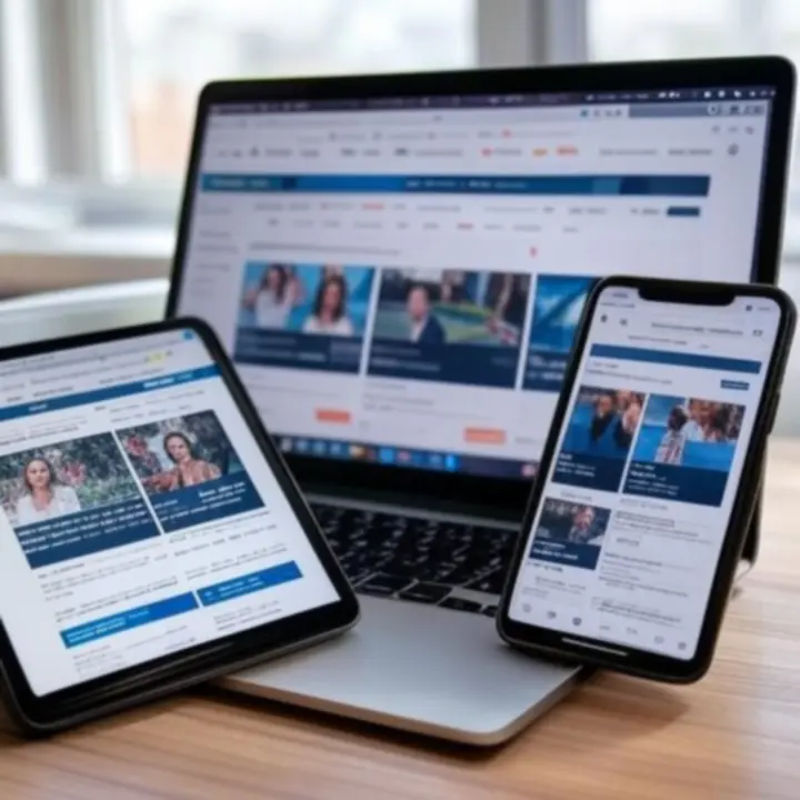 Sklep komputerowy Computyrox wyświetlany na telefonie, tablecie i komputerze